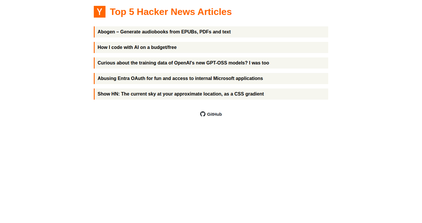 Hacker5News Web 版 - シンプルなニュースリーダー