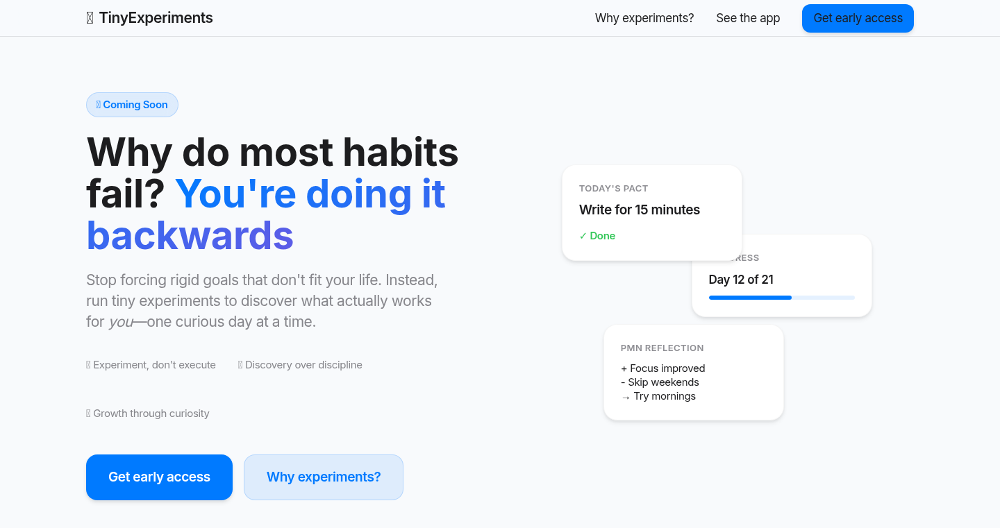 TinyExperiments – 小さな実験で人生を最適化