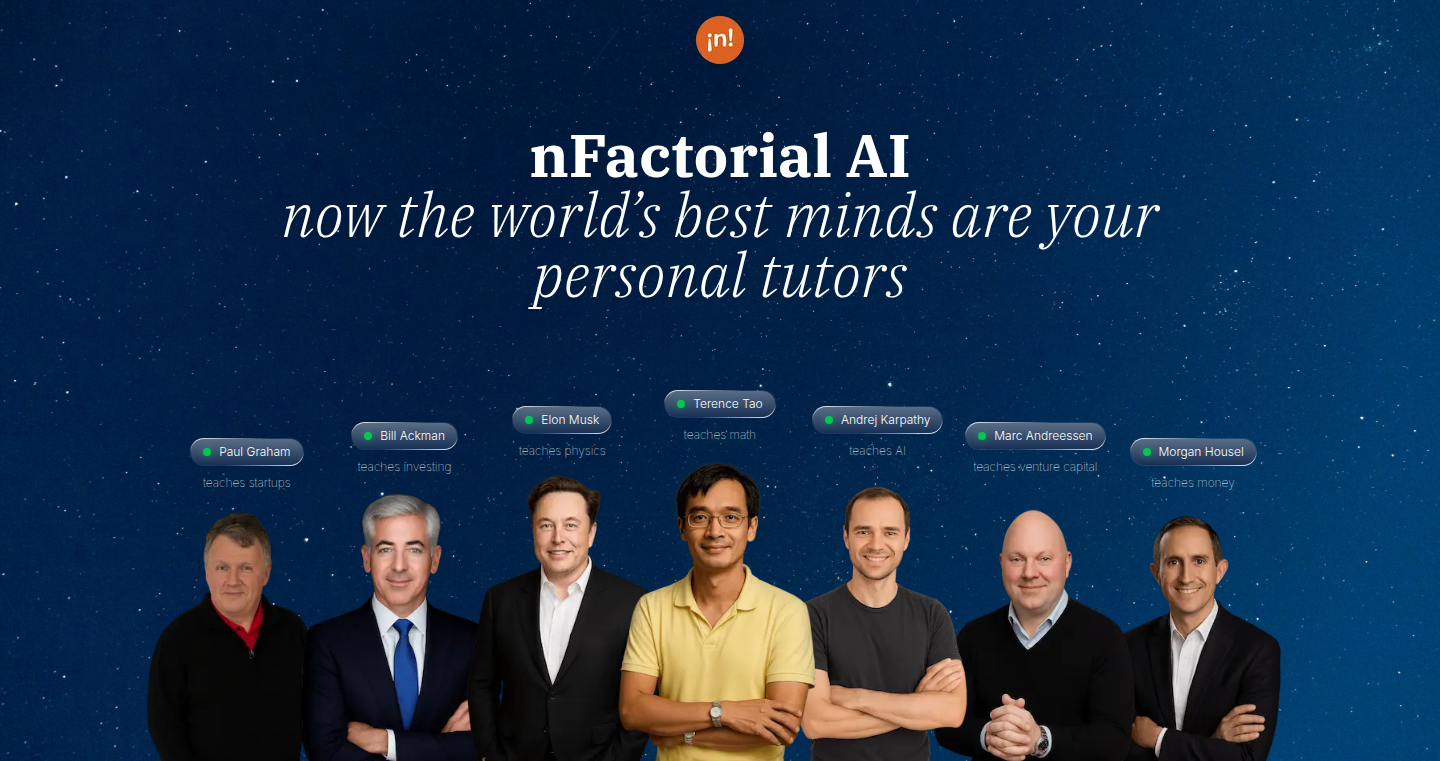 NFactorial AI:偉人とのAI個別指導