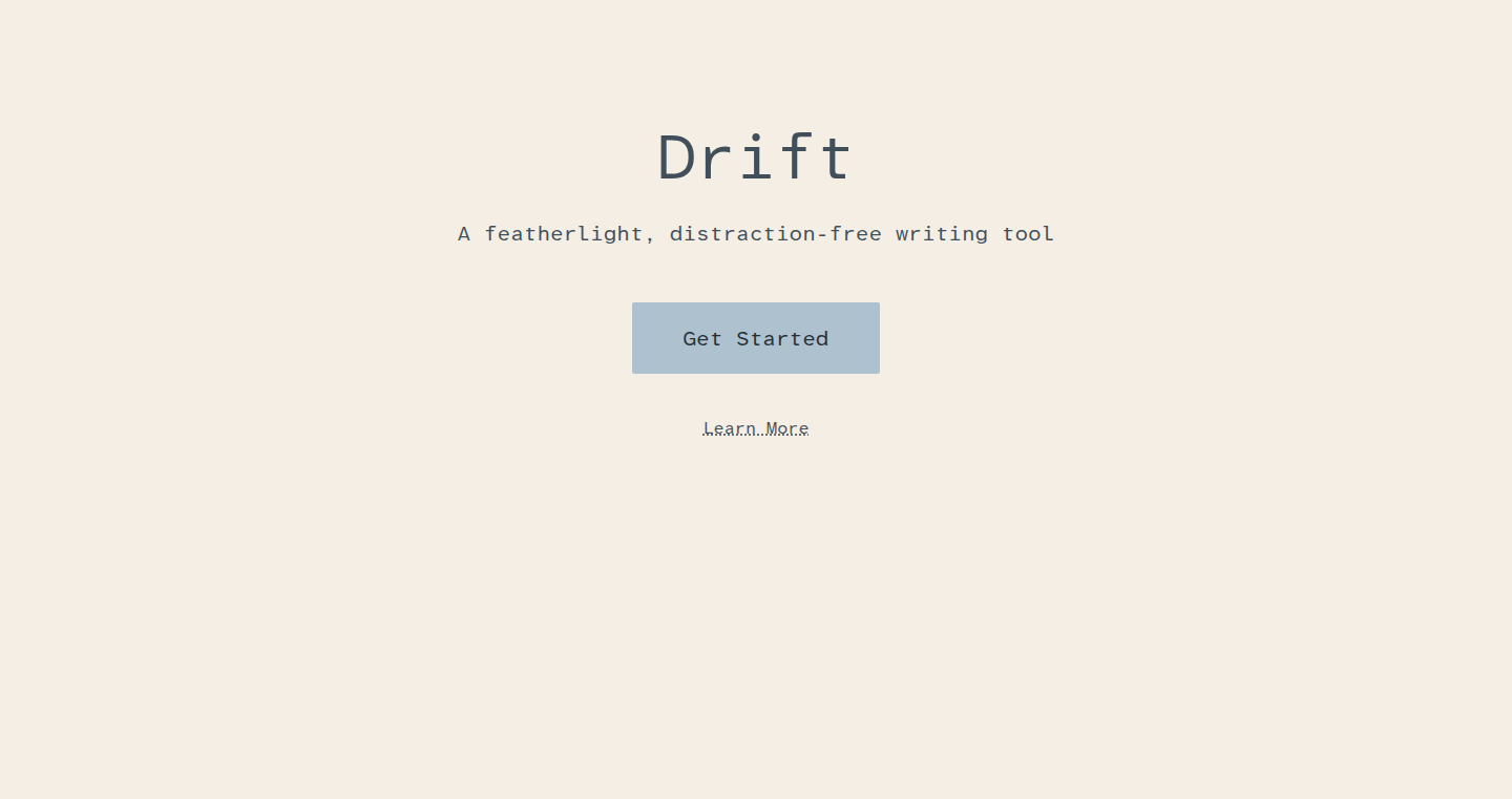 Drift: 軽量で集中力を高める文章作成ツール