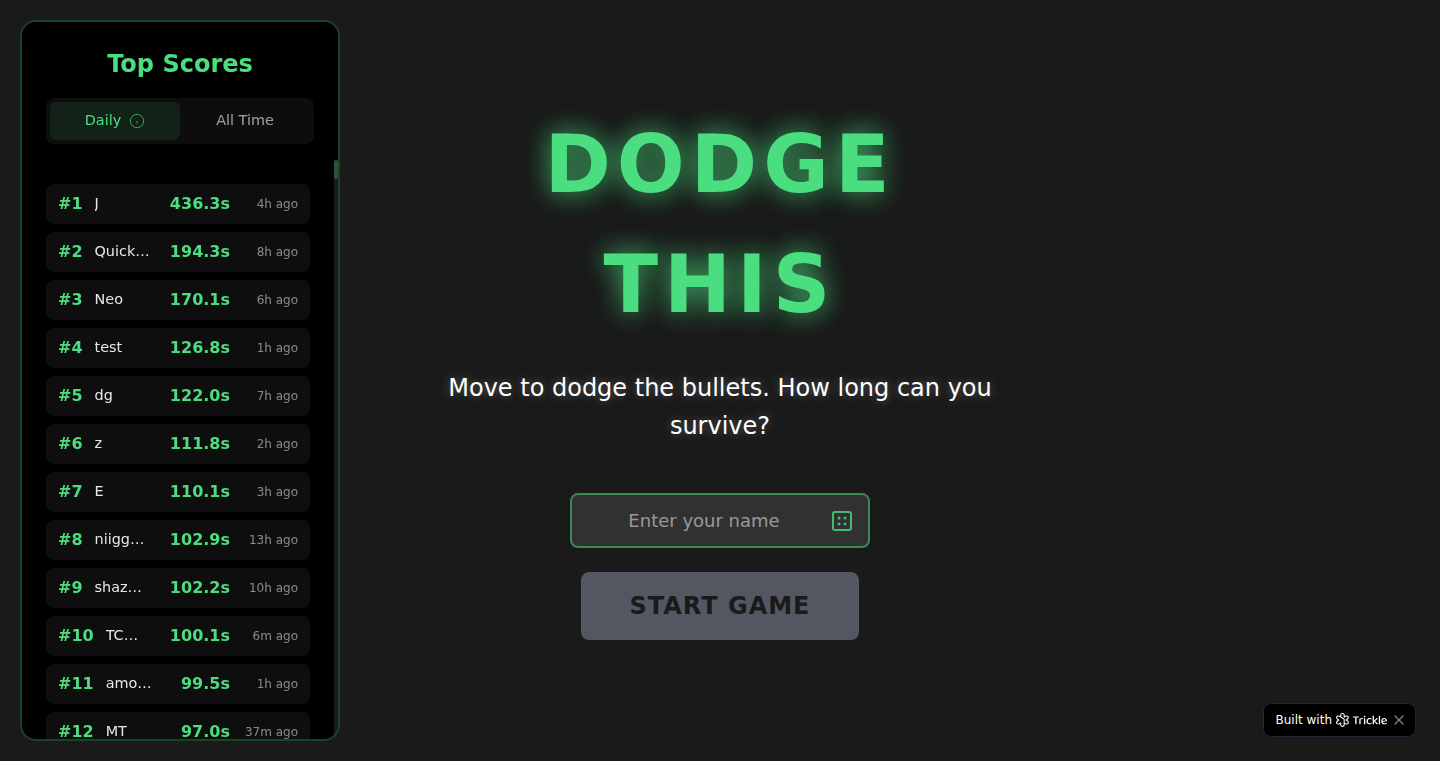 DodgeCraft: A Survival Game Built with WebAssembly and Rust