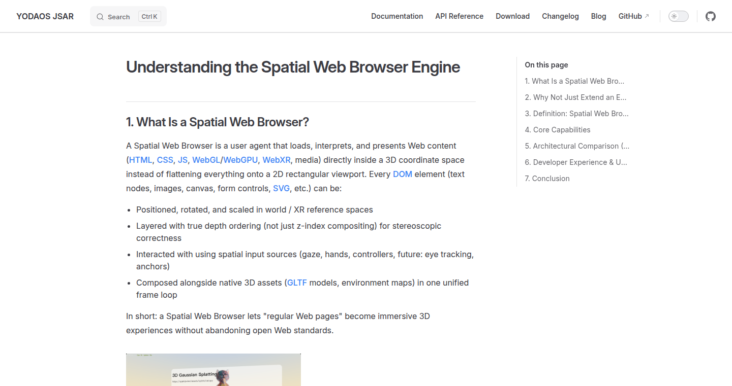 Spatial Web Browser Engine Explained