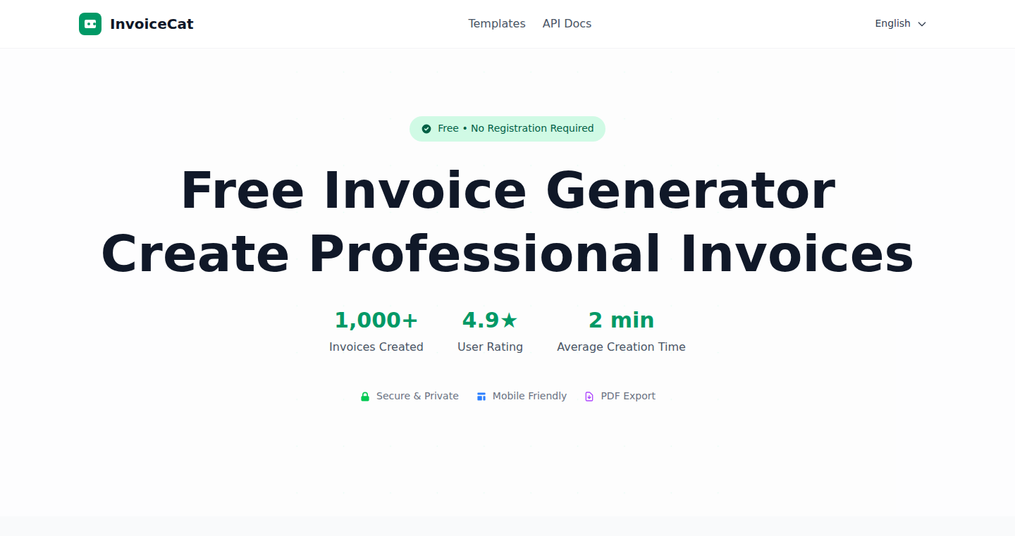 InvoiceCat: Frictionless Invoice Generation for Developers