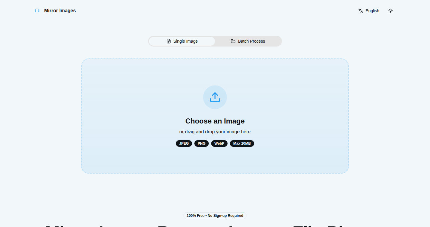 MirrorImage.com: Instant, In-Browser Image Flipping