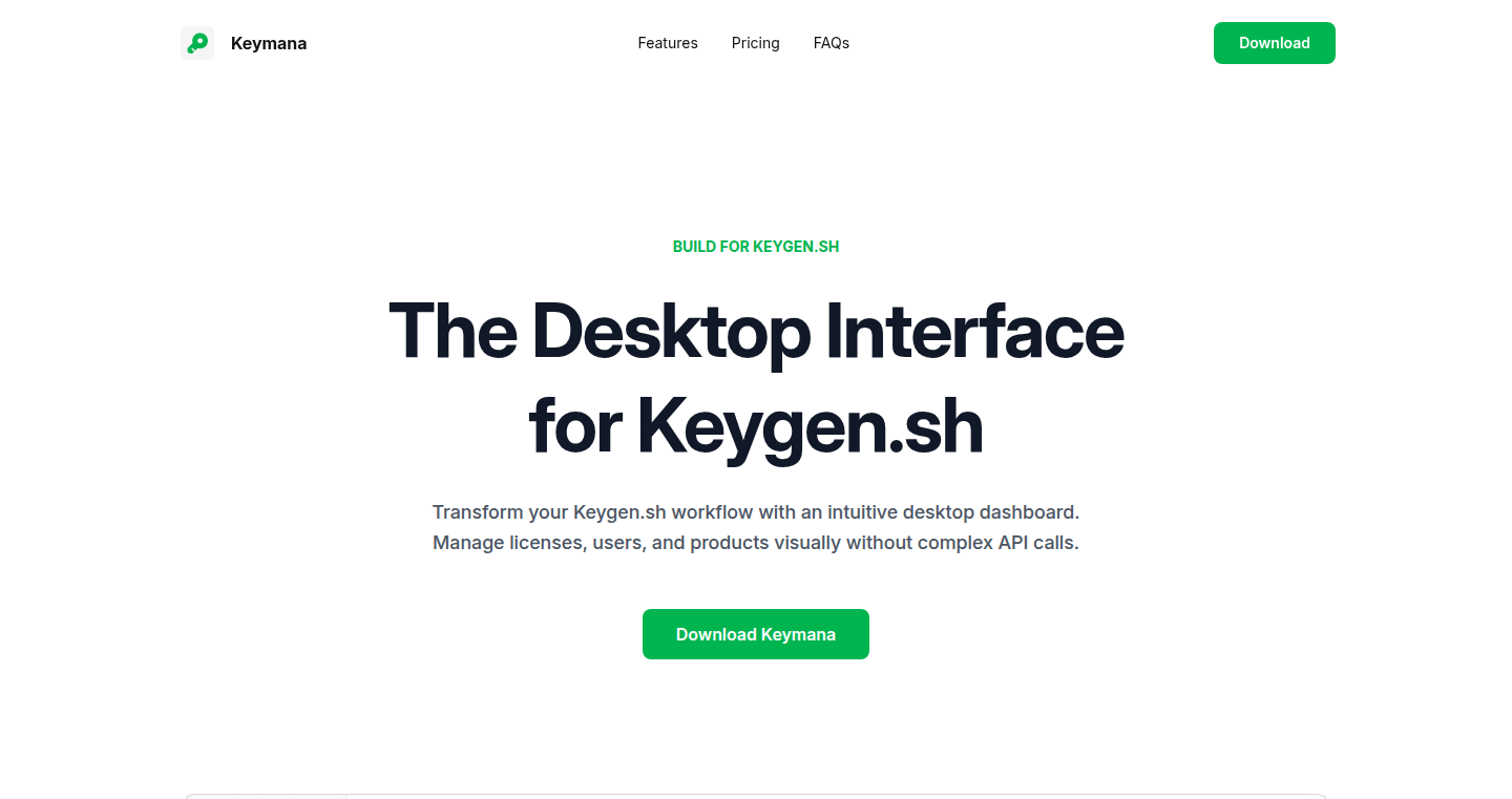 Keymana: Desktop Key Management Interface