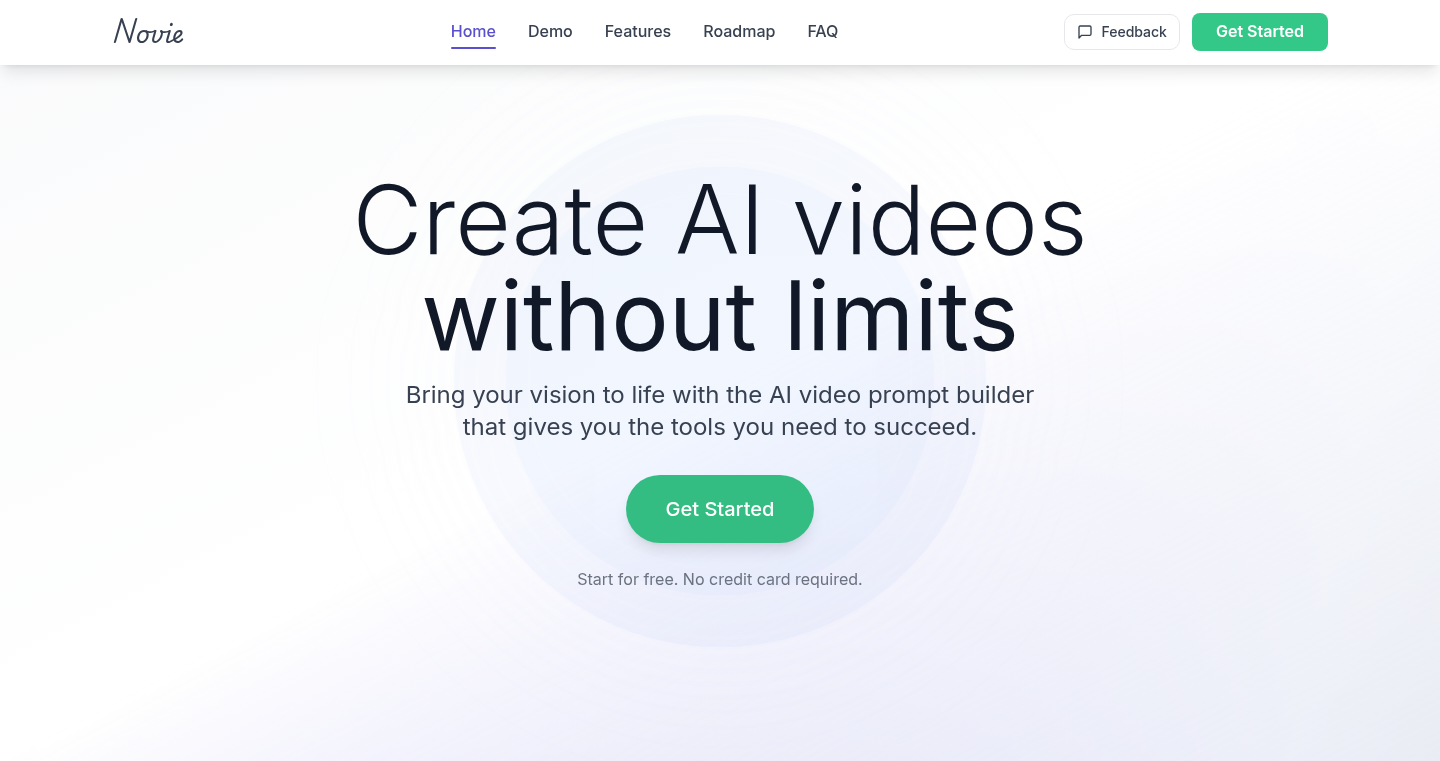 Novie: AI Video Prompt Crafting Studio