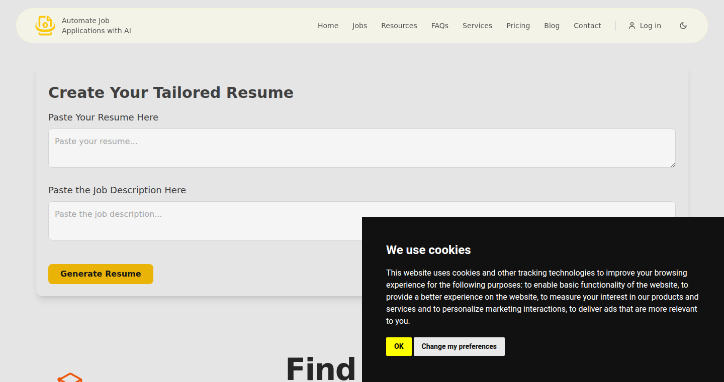 サインアップ不要!自由な履歴書作成ツール(Free Resume Builder)