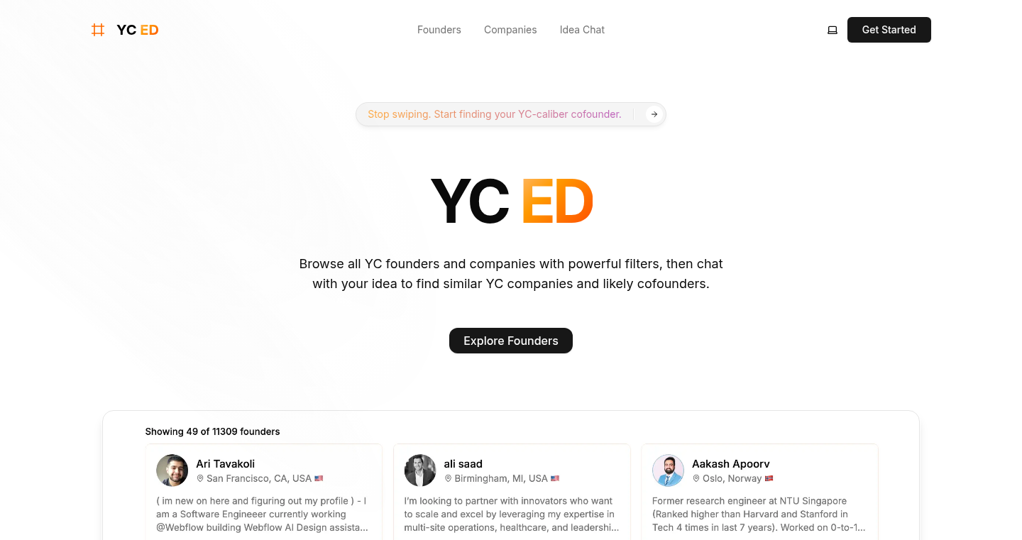 YC ED - YC創業者向けGoogle検索