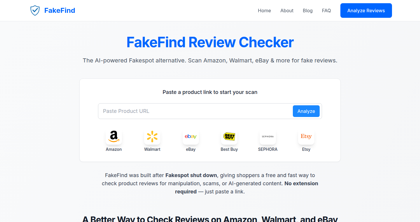 FakeFind:AIレビュー詐欺検出ツール
