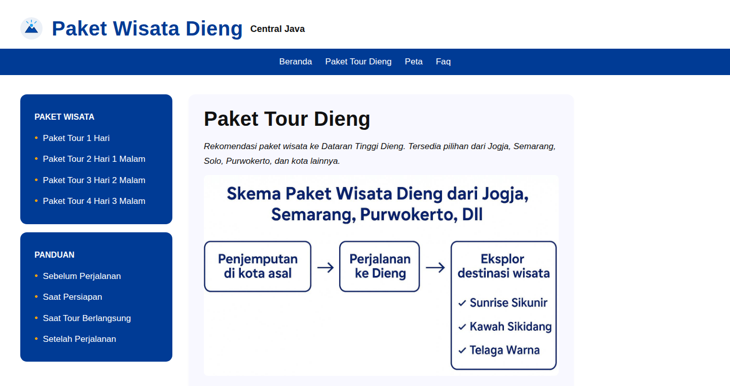 Dieng Paket Tour - Astro Static Site with Netlify Deployment (ディエン高原パッケージツアー - Astro静的サイトとNetlifyデプロイ)
