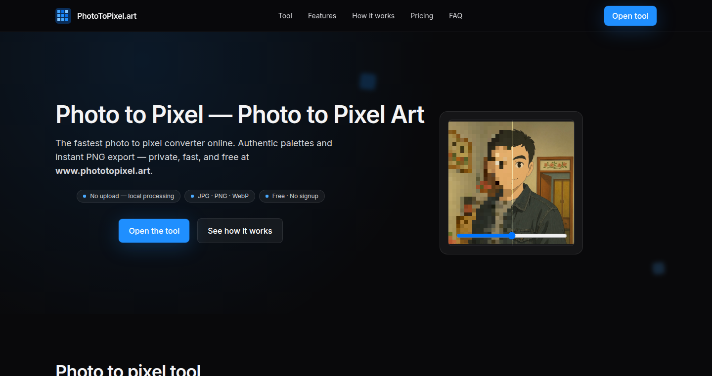 PhotoToPixel: 一键照片像素艺术转换工具