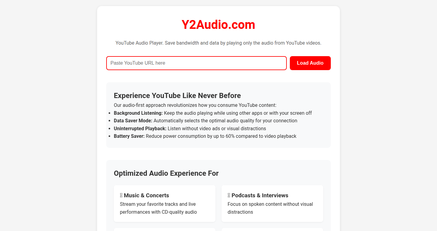 AudioTube:YouTube音频提取与播放器