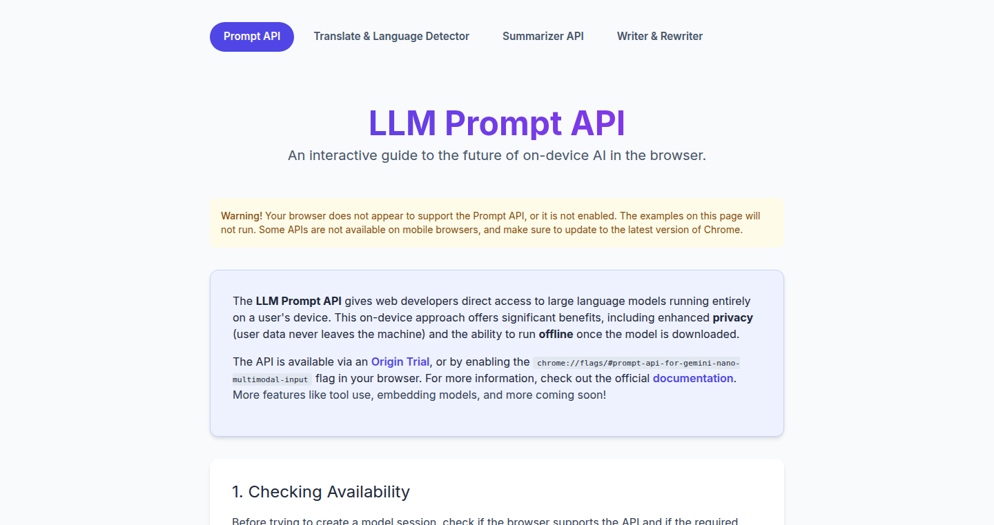 Chrome AI Playground: 探索 Chrome 端侧 AI 的交互式沙盒