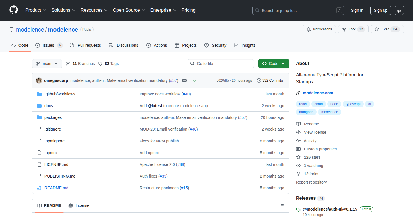 Modelence:TypeScript + MongoDB 后端一体化平台