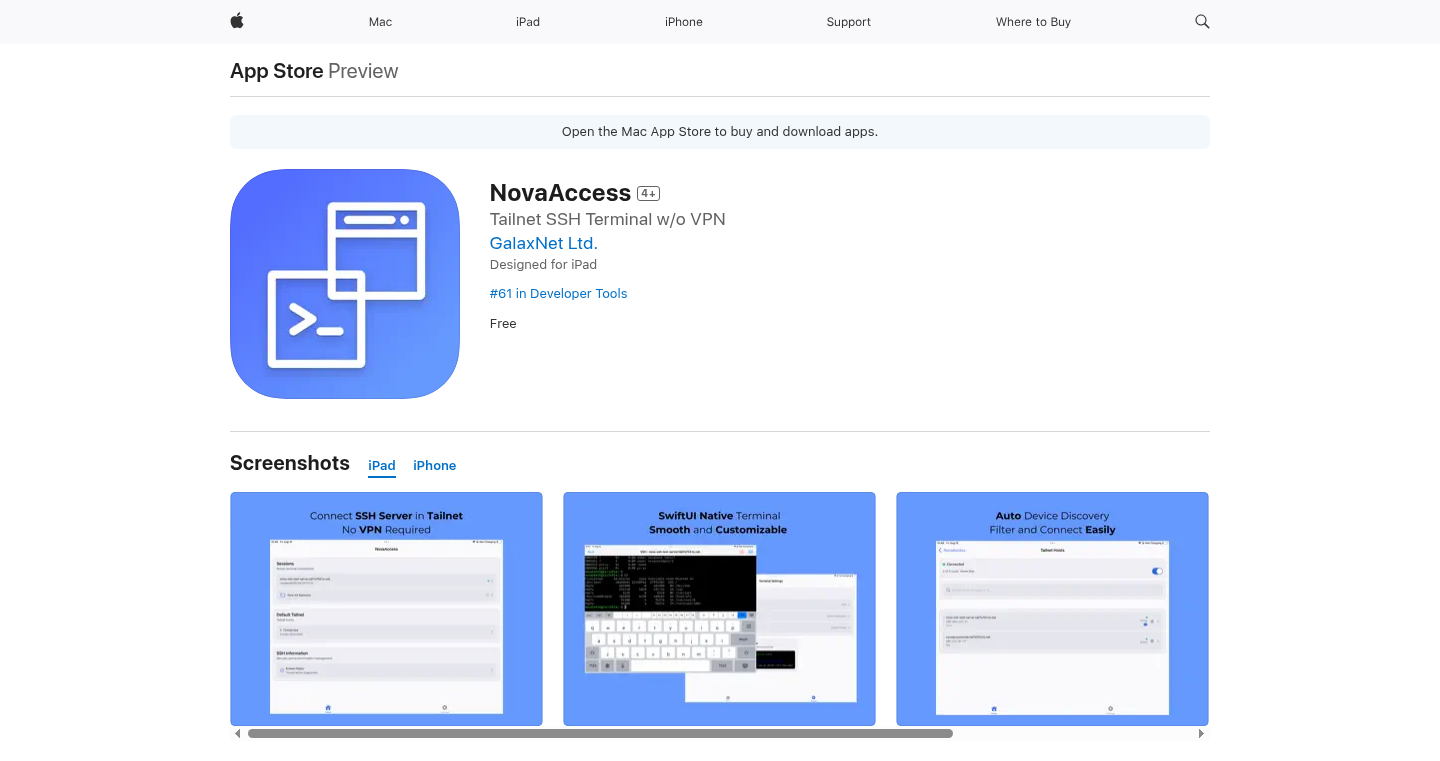 NovaAccess – 你的Tailscale网络专属SSH终端