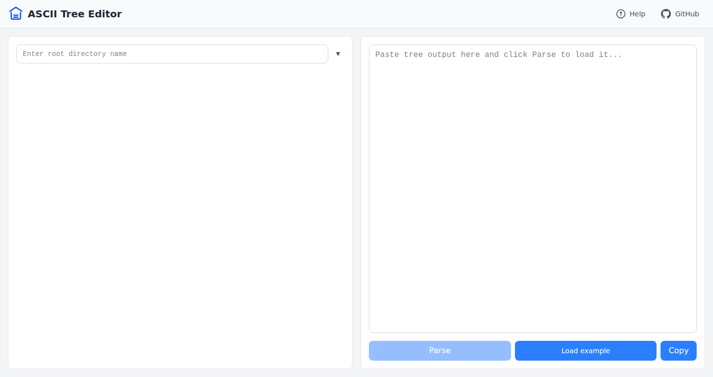 Asciitreeman:可视化ASCII树编辑器