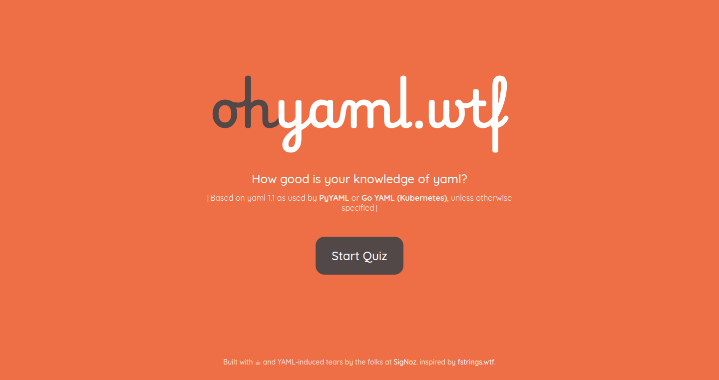 Ohyaml.wtf - YAMLでワケわかめクイズ