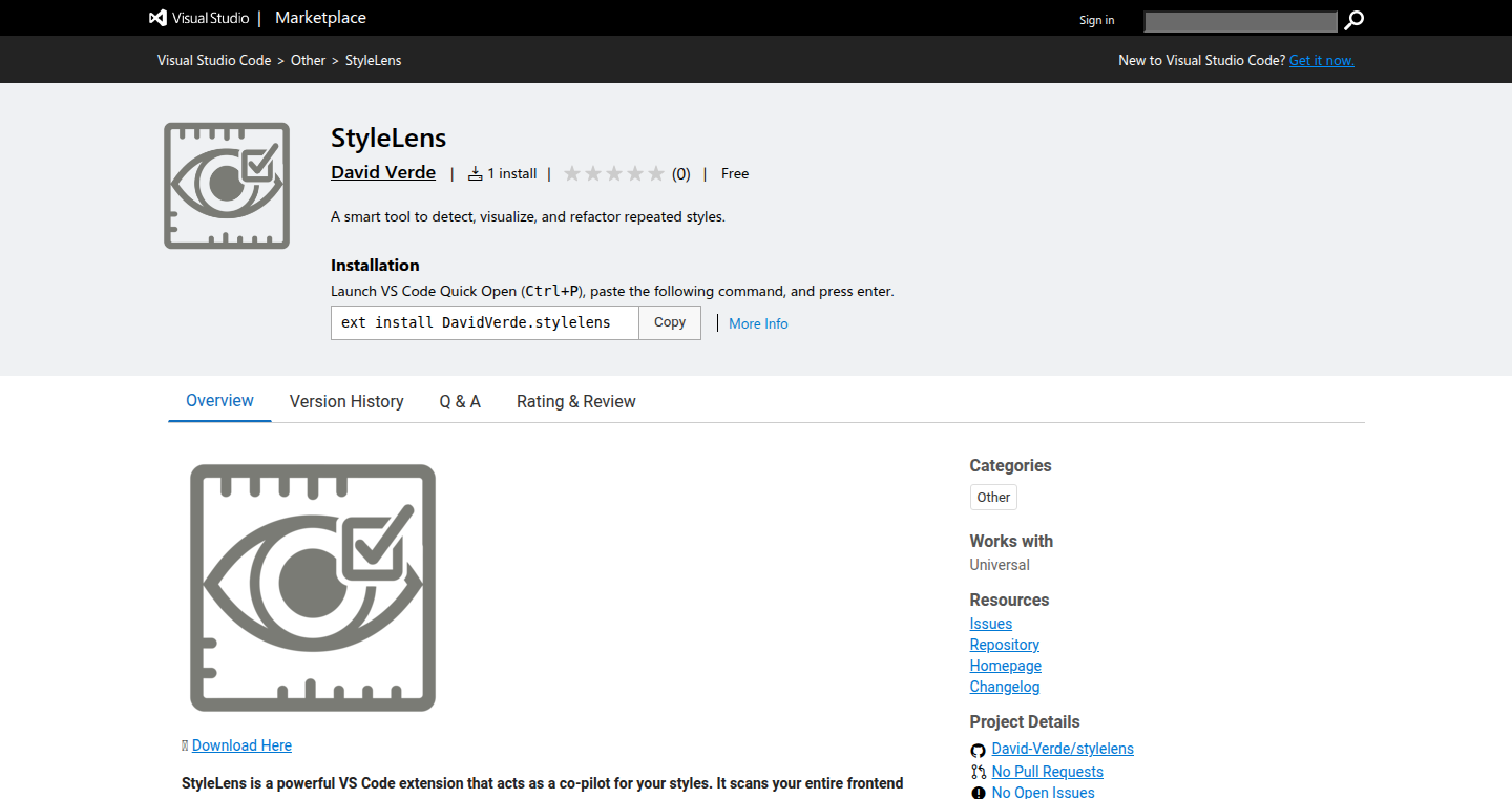 StyleLens: CSS重複排除のVisual Studio Code拡張機能