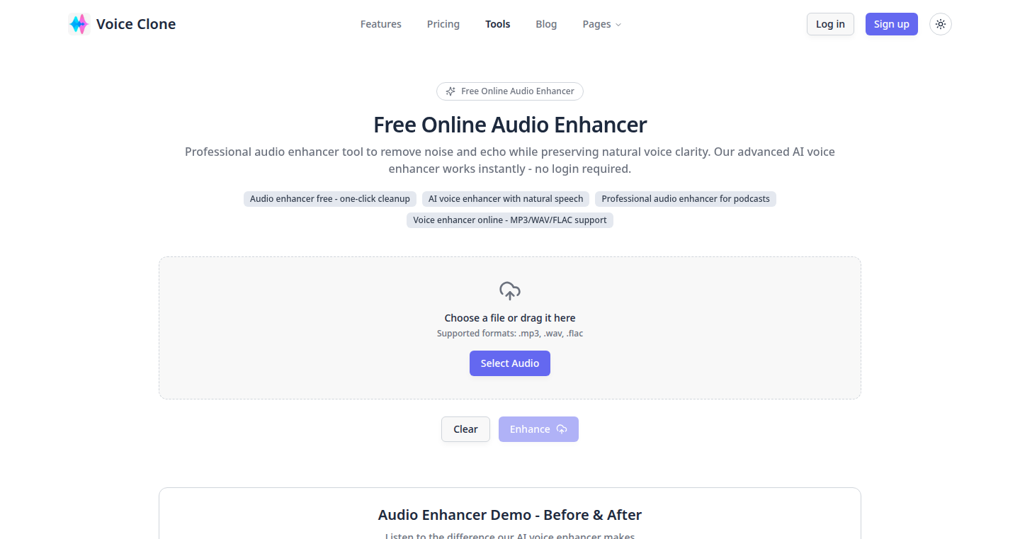 音声エンハンサー：DeepFilterNet V3を活用した無料音声クリーンアップツール