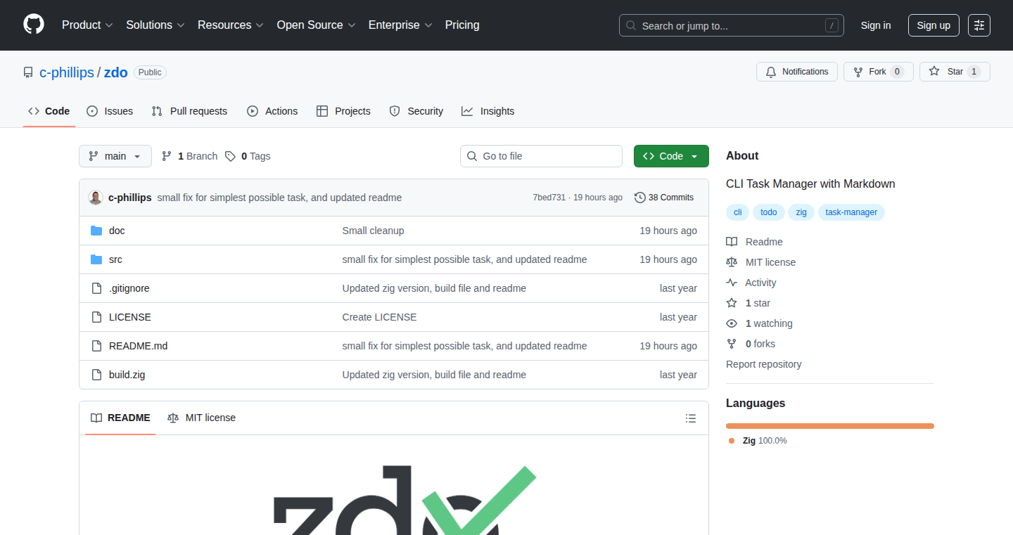 Zdo - MarkdownとZigで作られた、タスク管理用CLIツール
