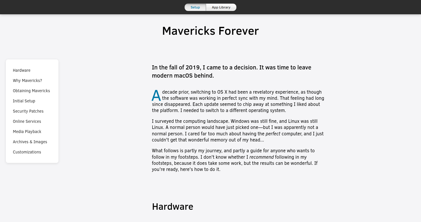 OS X Mavericks Forever - 永遠のMavericksをあなたに
