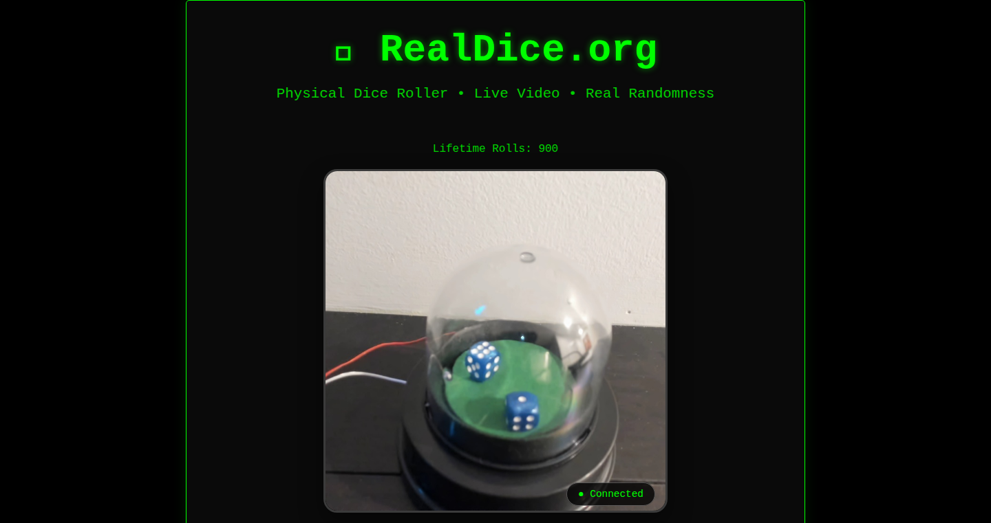 Realdice.org - リアルタイム・ビデオ・ダイス