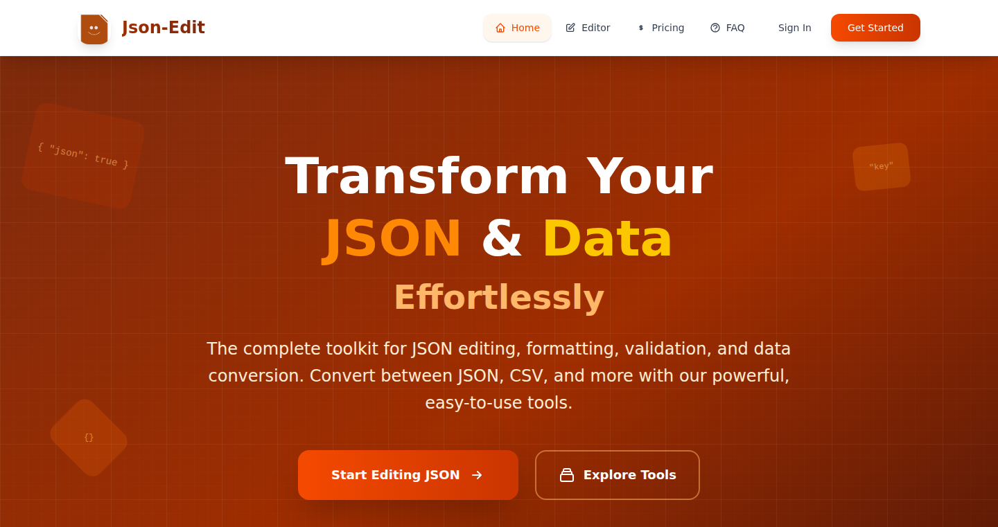 JSON→CSV魔法変換器：データ構造を操るエディタ