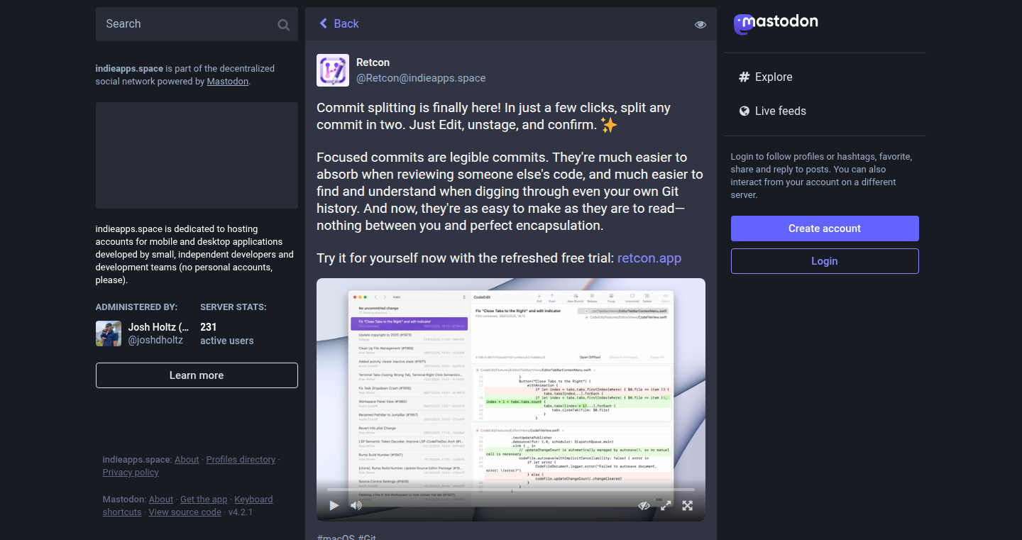 Retcon - Git履歴書き換えを劇的に高速化するGUI