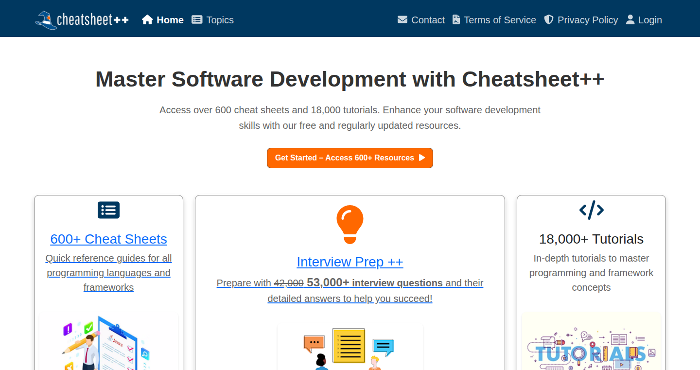 Cheatsheet++：コミュニティ駆動型技術面接対策ツール