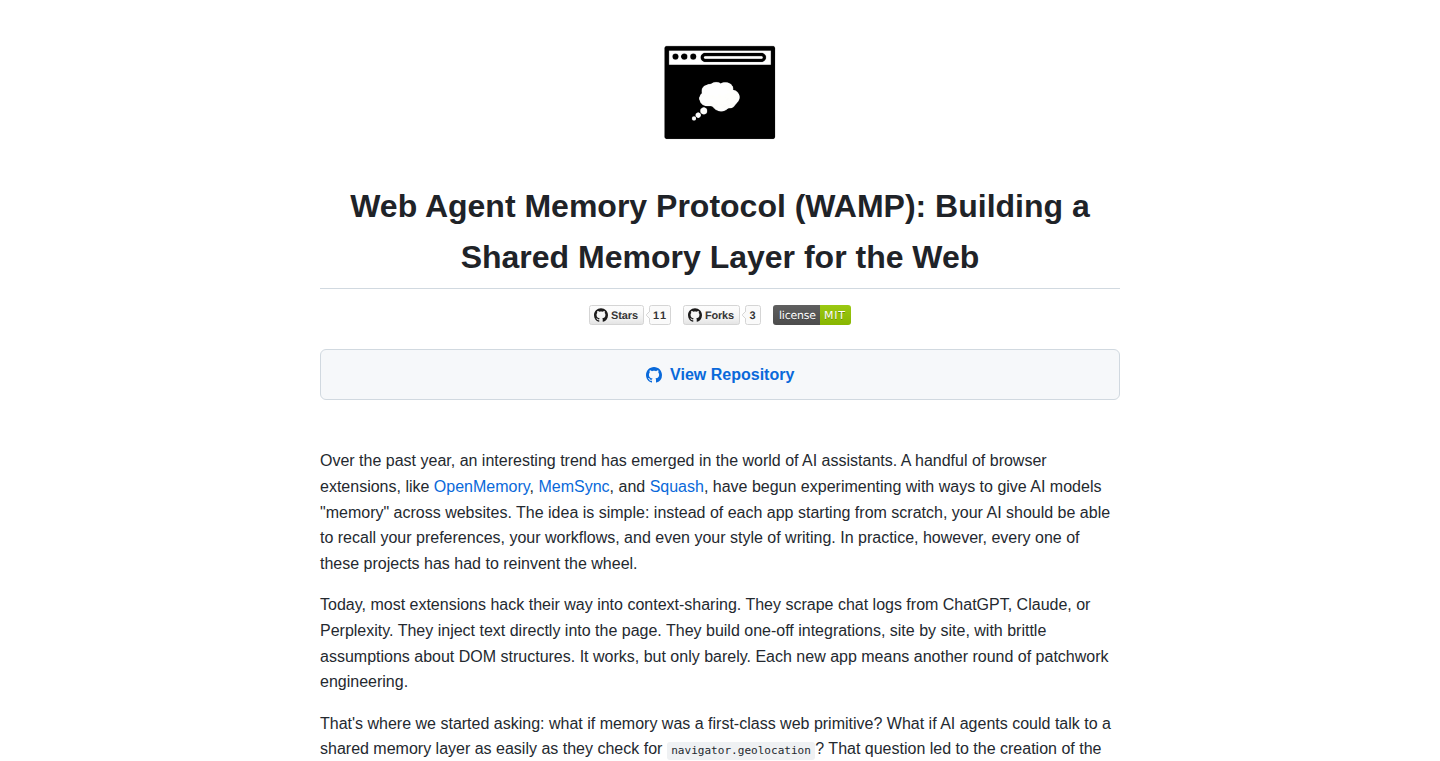 WAMP：Web版共享记忆协议