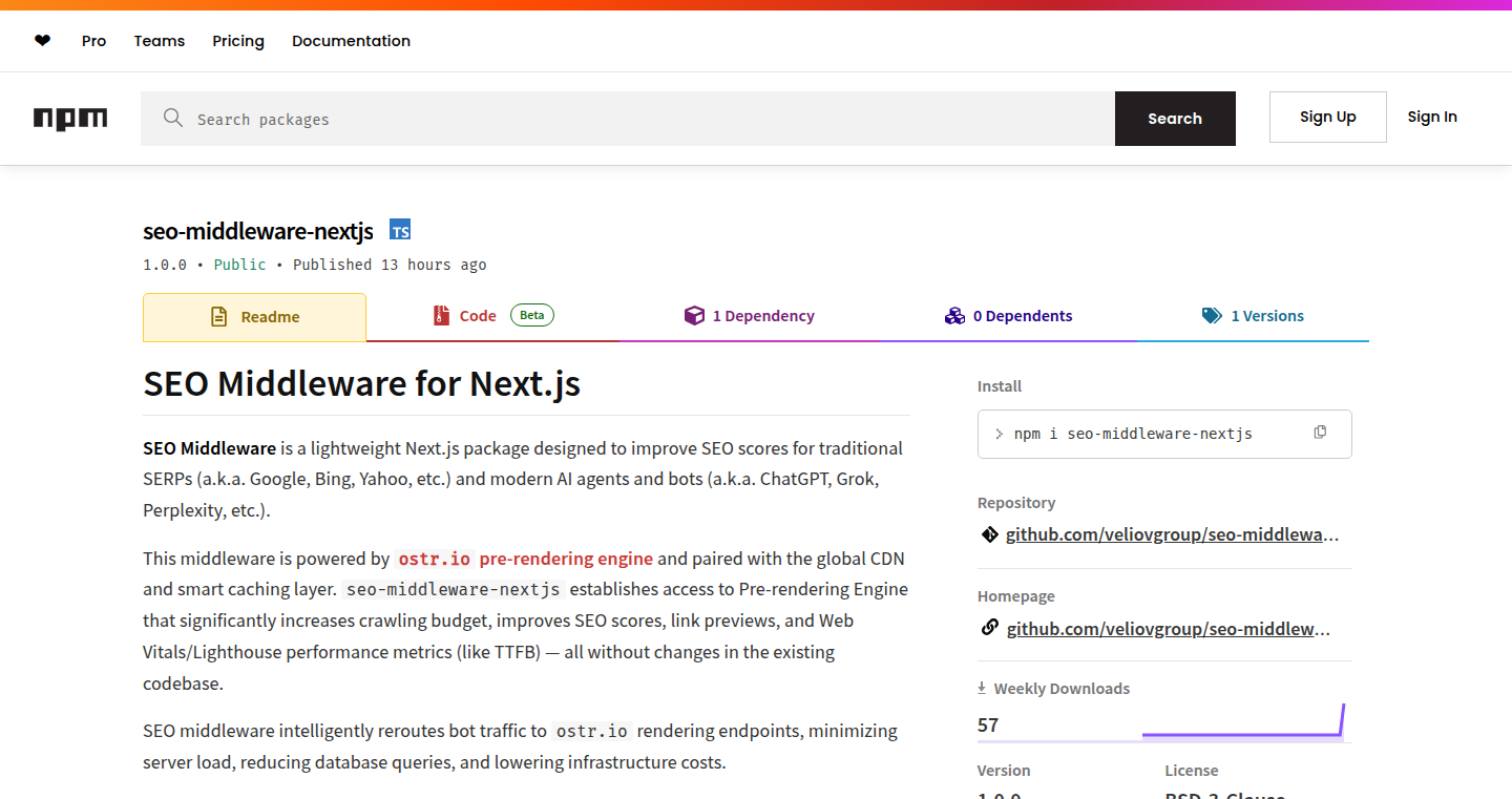 NextSEO: Next.js 用の高性能 SEO ミドルウェア