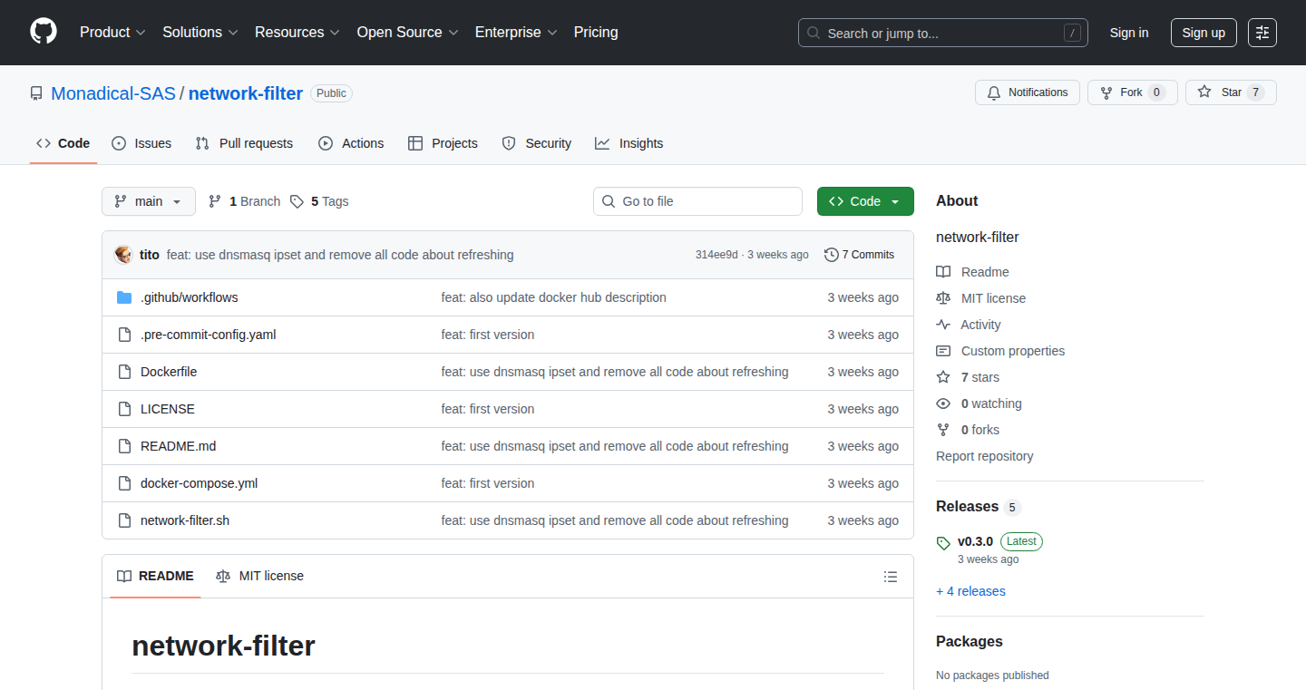 Docker コンテナ用ドメインベースネットワークフィルタ