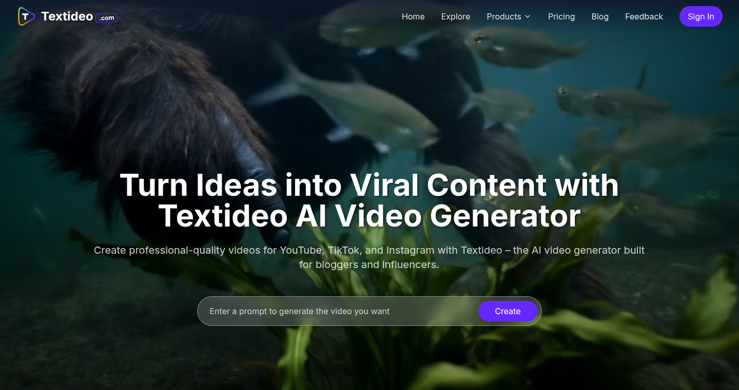 Textideo: テキストから瞬時に動画を生成するAI