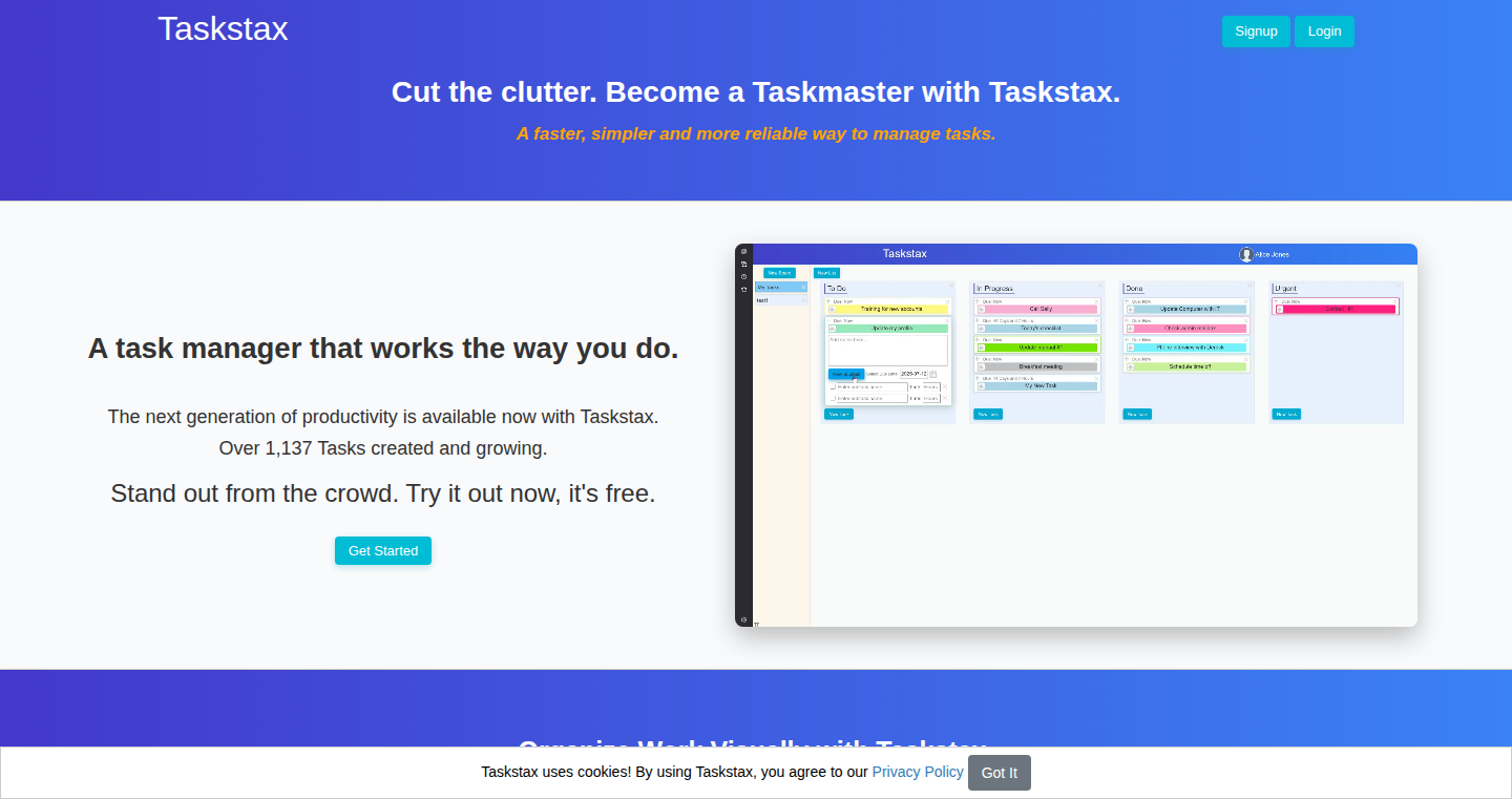Taskstax - シンプルKanbanボード、リアルタイムデータ同期