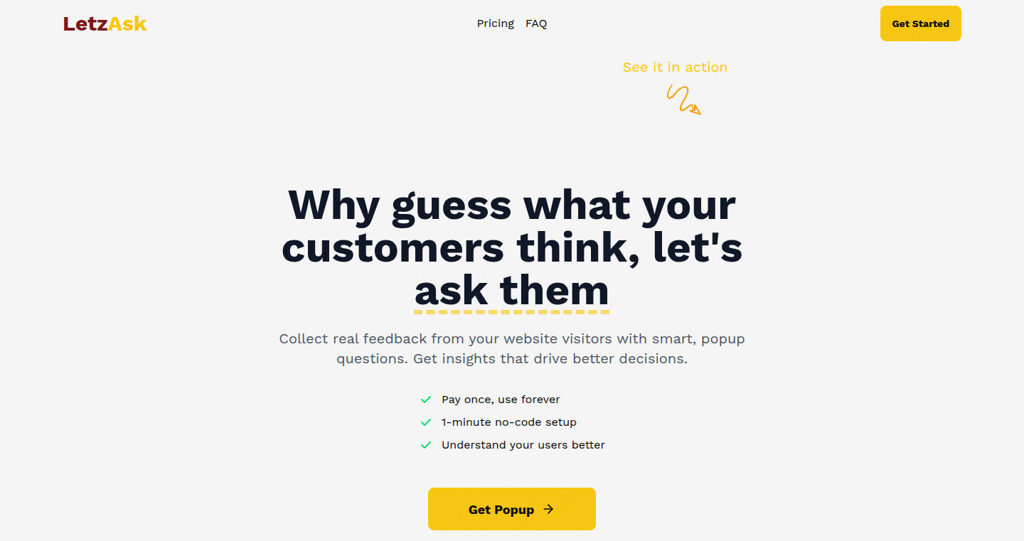 シンプル訪問者フィードバック収集ポップアップ (Simple Visitor Feedback Collection Popup)