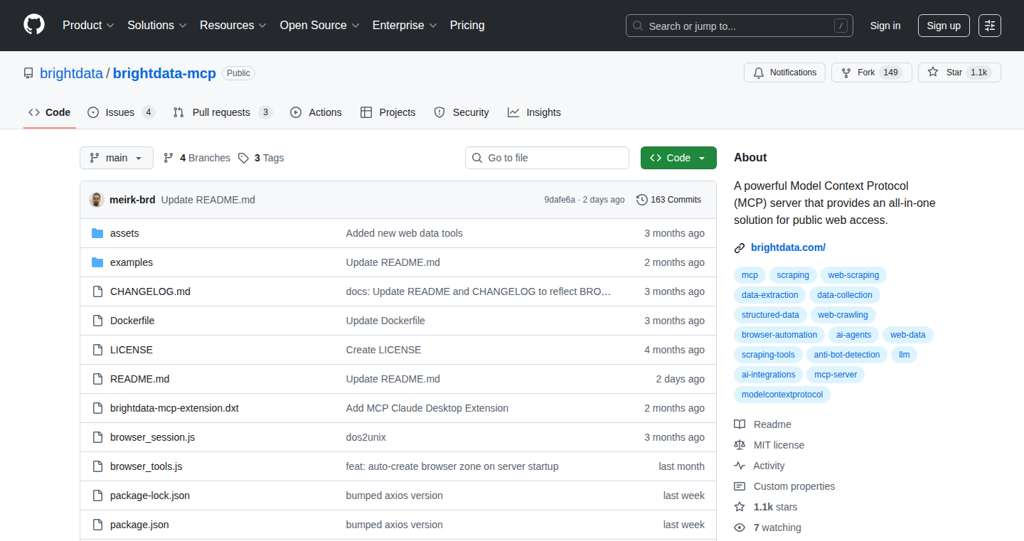 Web MCP: LLMのための全インターネットアクセスAPI