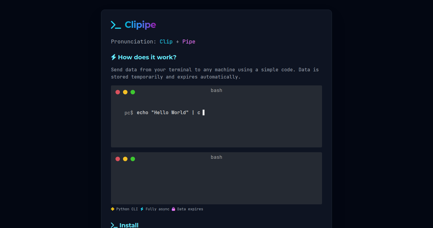 Clipipe - クリップボードをパイプラインで繋ぐ