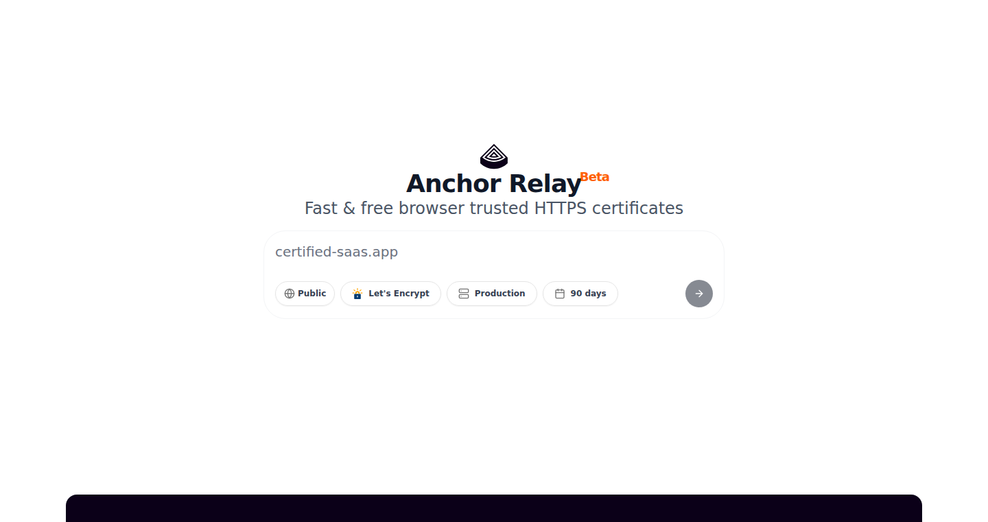 Anchor Relay - ACMEワークフローをシンプルにするWebベースツール