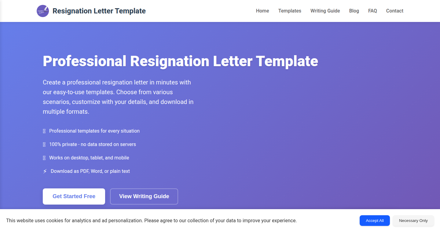Resignation Letter Generator: Automated Letter Crafting