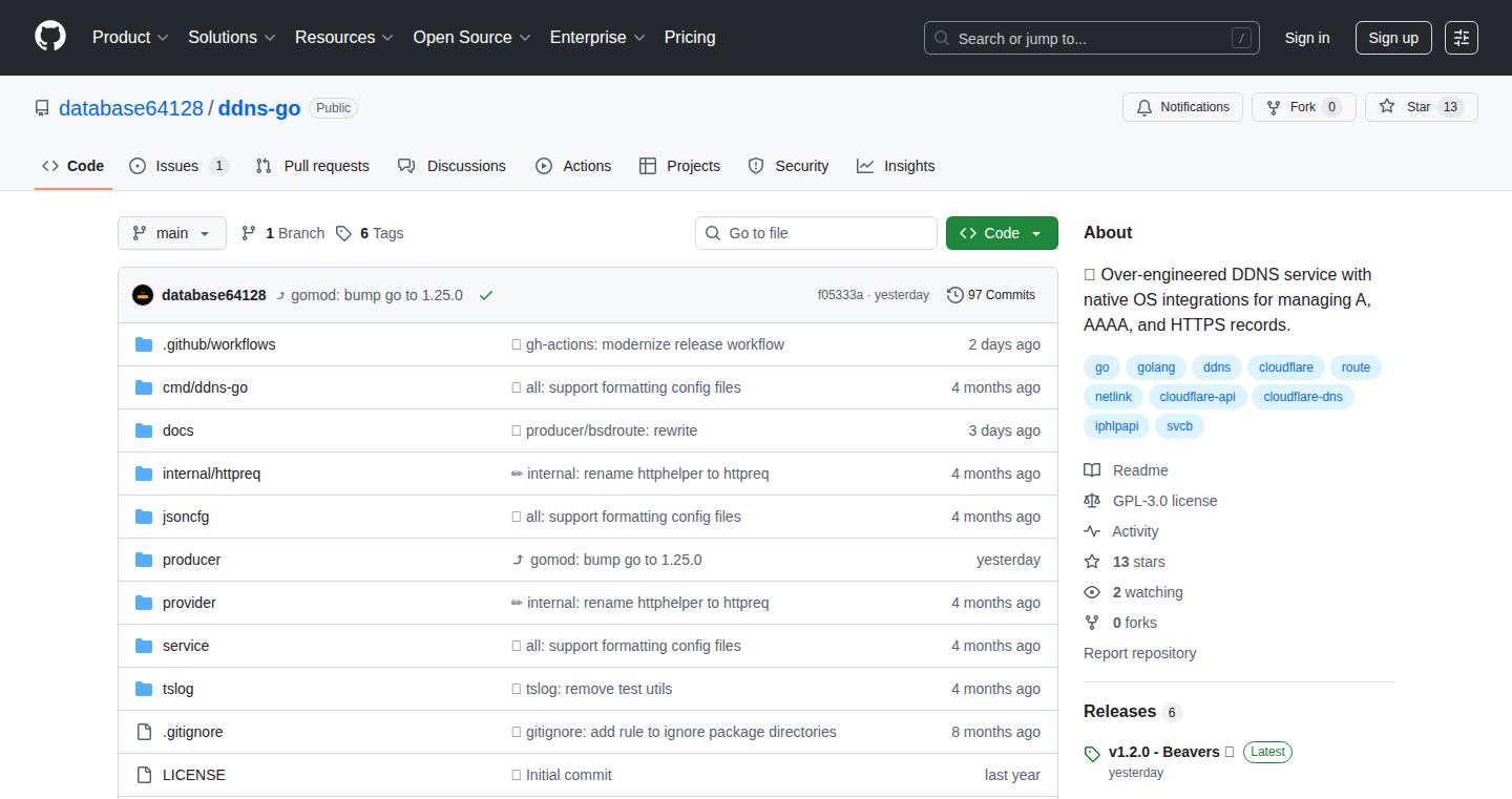 DDNS-go: The Over-Engineered Dynamic DNS Service