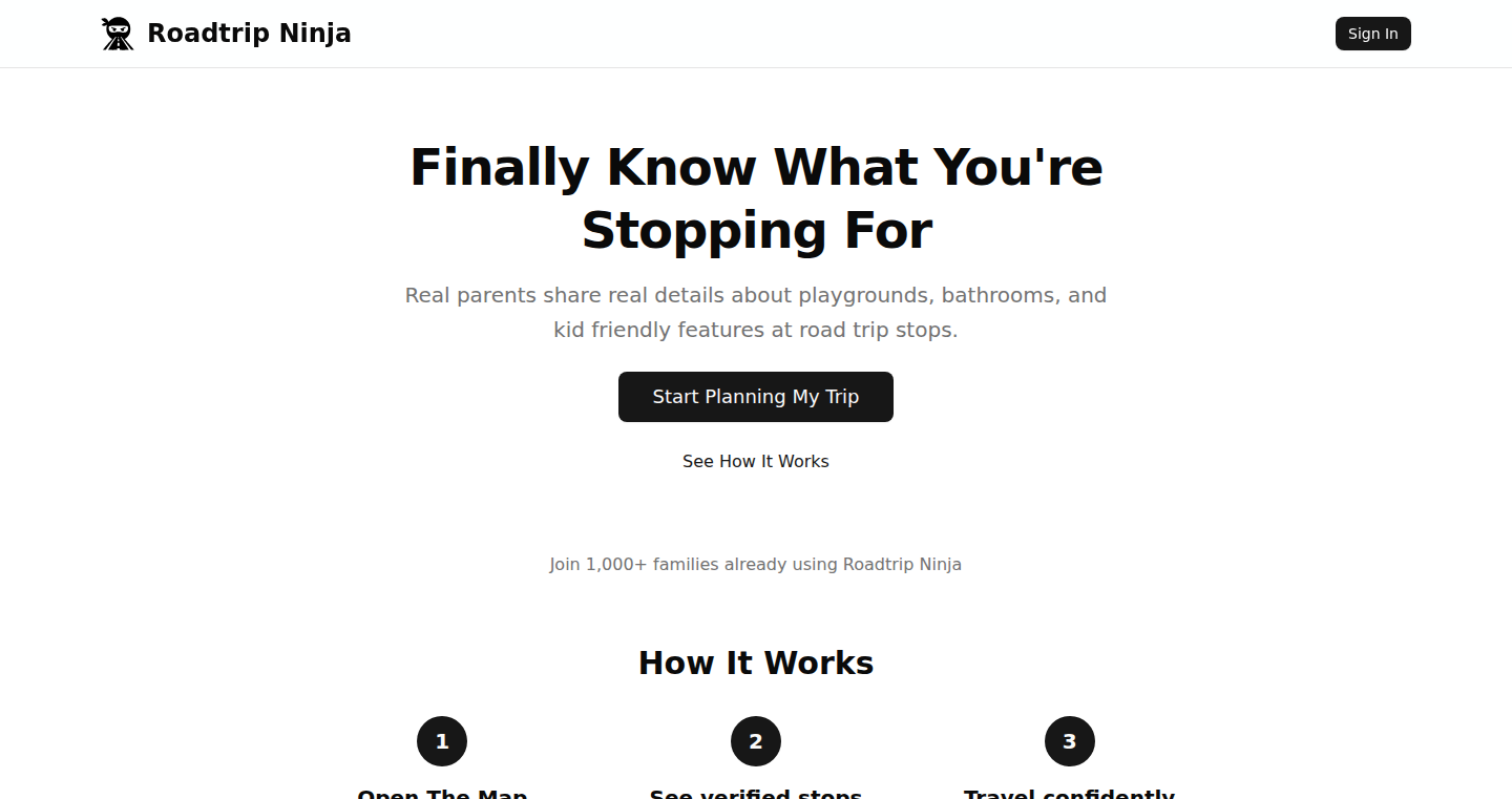 Roadtrip Ninja - Family Travel Intelligence Platform