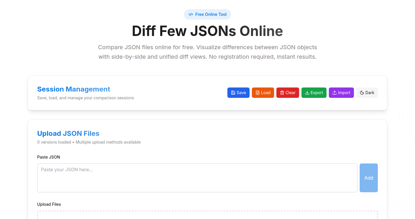 JsonDiffy: Effortless JSON Difference Finder