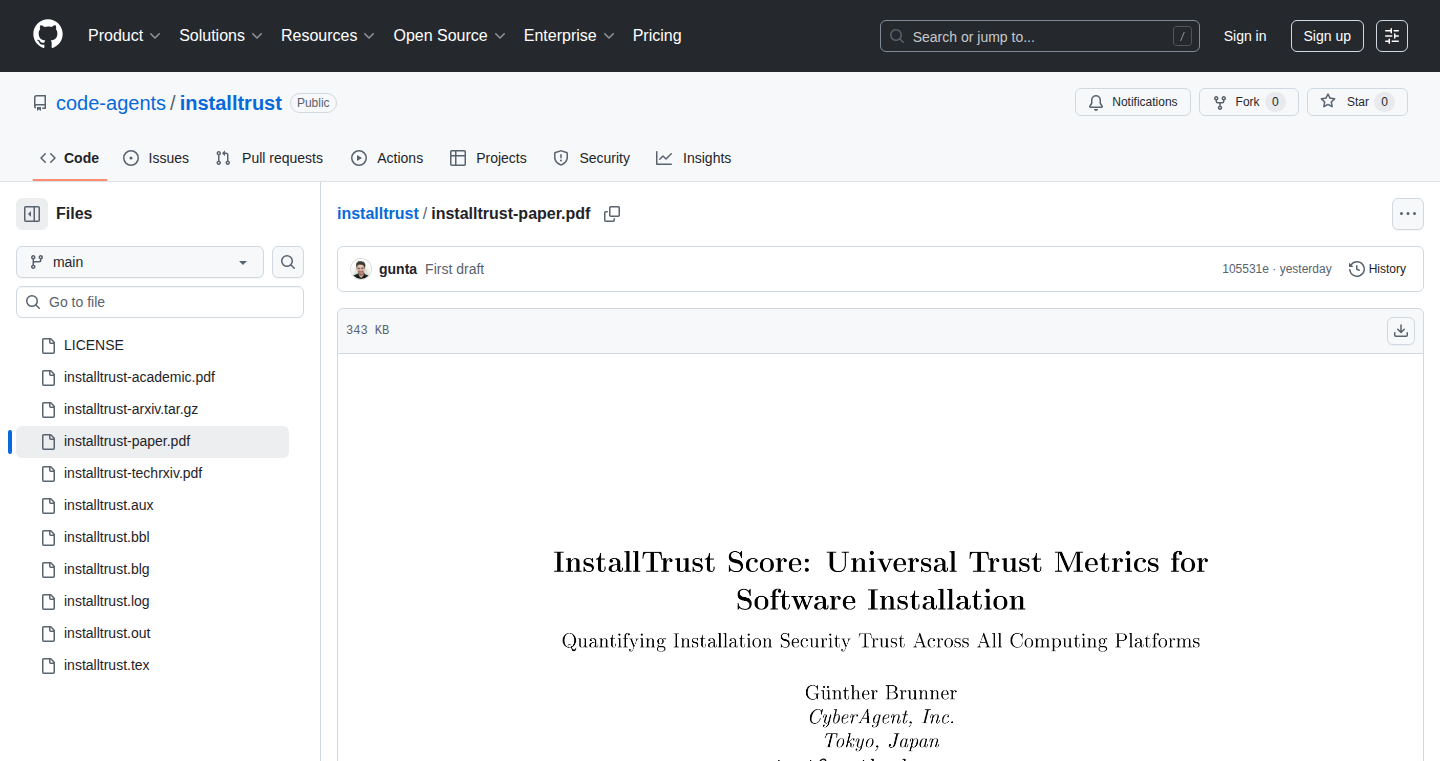 InstallTrust Score: A Software Installation Security Assessment