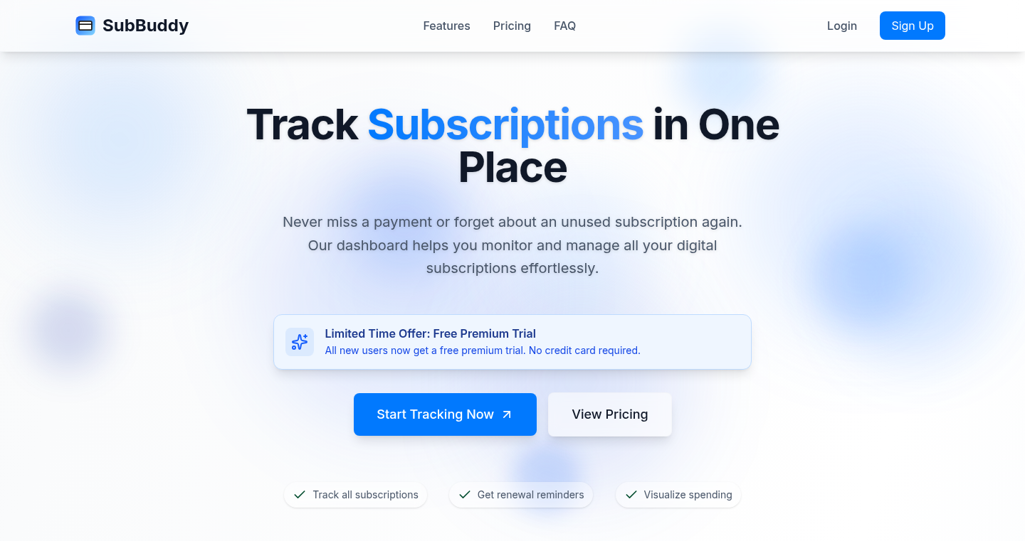 SubBuddy: Your Subscription Swiss Army Knife