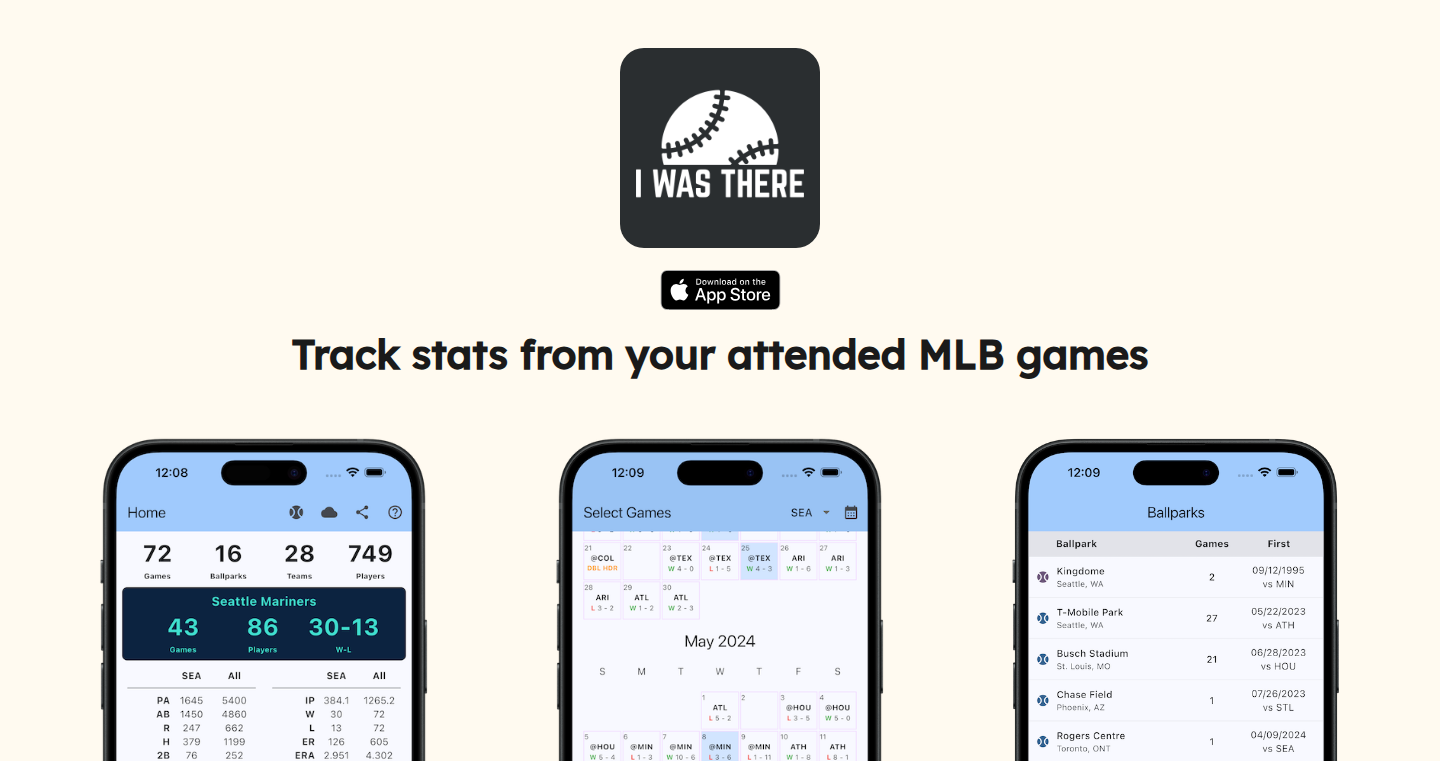 I Was There: Your MLB Game Attendance Stats Tracker
