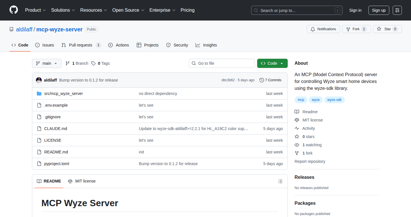 Wyze MCP: A Python-Based Smart Device Controller
