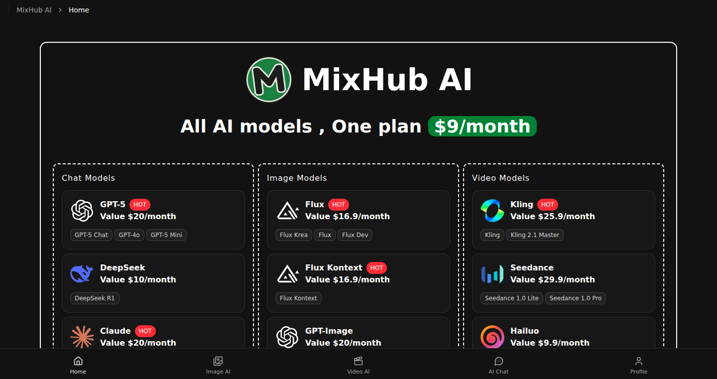 MixHub: Unified AI Model Access