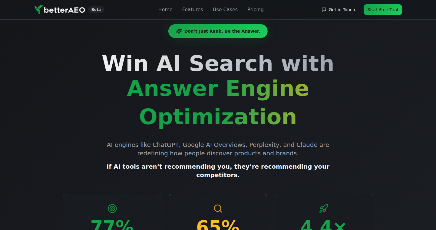 betterAEO: AI検索時代のウェブサイト可視性最適化ツール