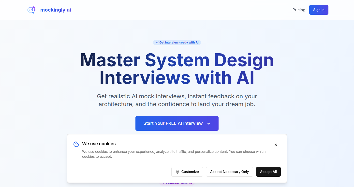 MockinglyAI: オンデマンドAIシステム設計模擬面接