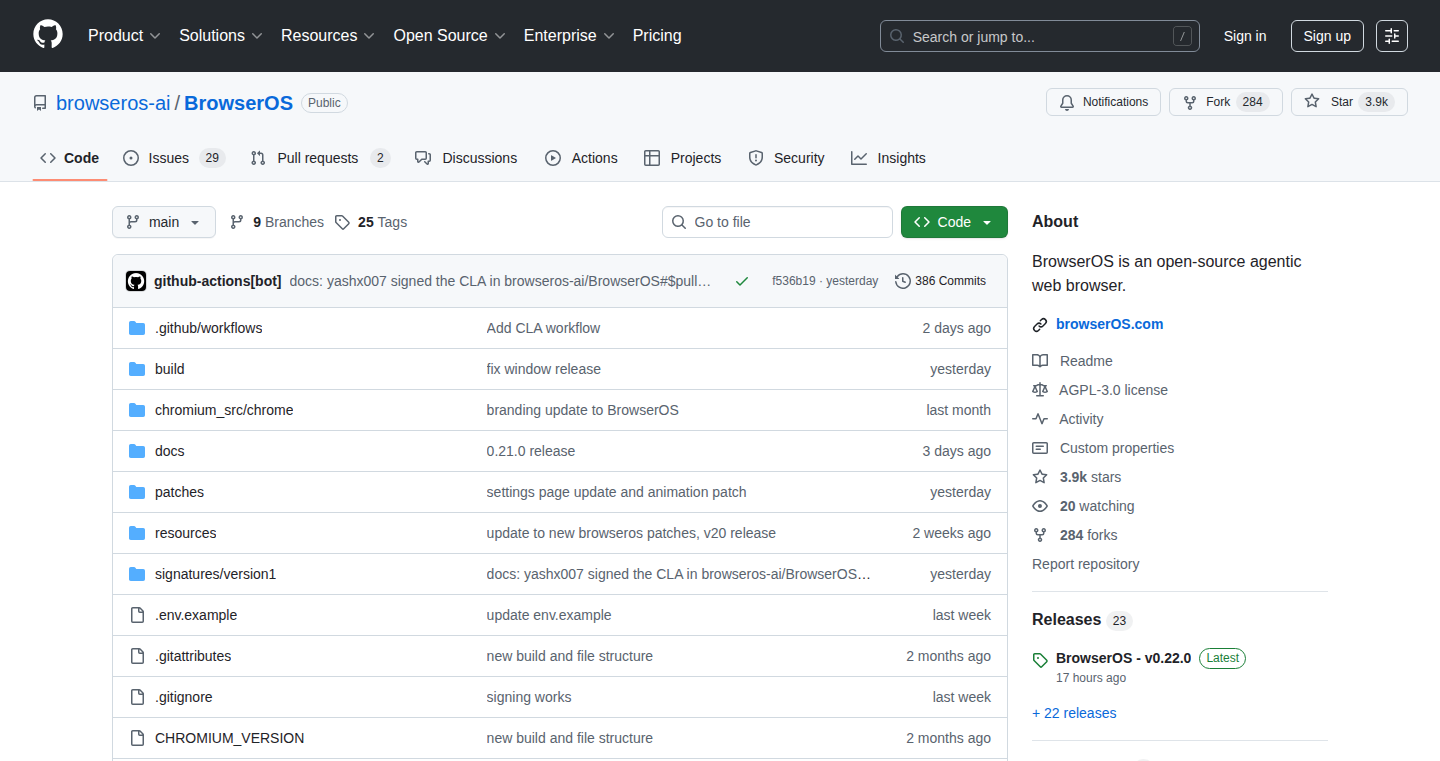 BrowserOS:ブラウザ内のAIエージェント